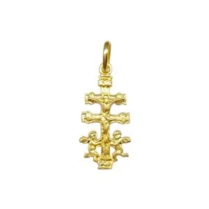 Cruz de Caravaca en oro primera ley