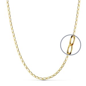 Cadena de Oro Ley 18k - modelo Bilbaina 45 cm - Hueca 2 mm