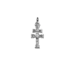 Cruz de Caravaca en plata de ley