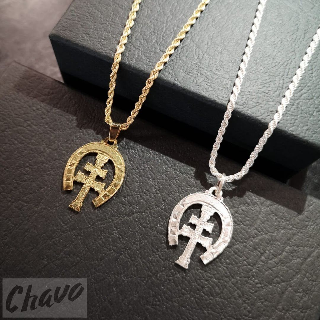 Cruz de Caravaca y Herradura - Plata 925 - Caballos del Vino - Imagen 2