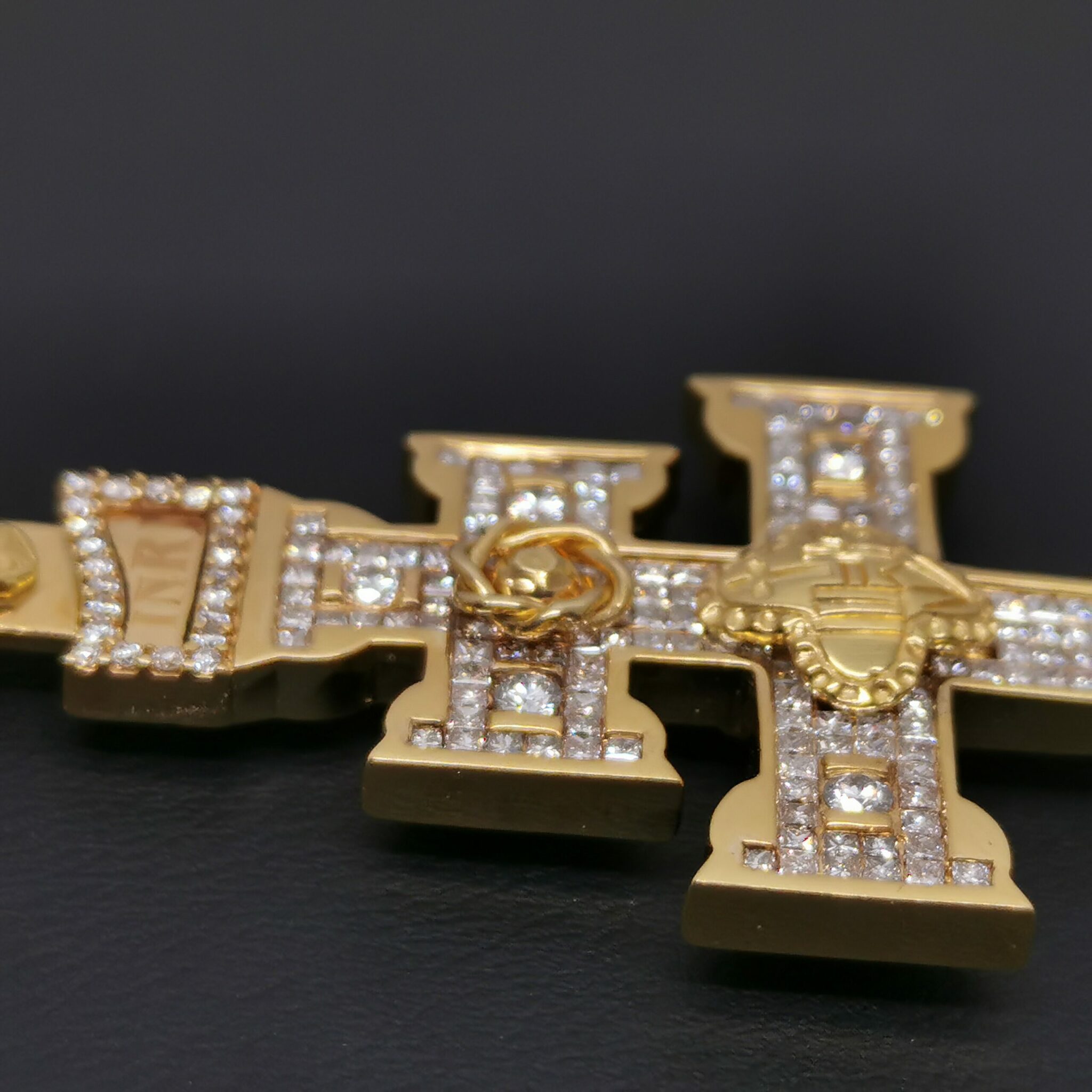 Cruz Caravaca oro 18k y Brillantes - Colgante Exclusivo - Imagen 6