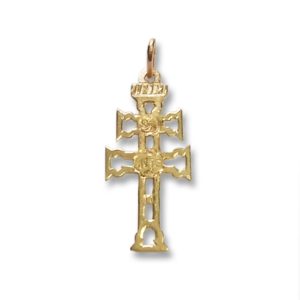 Cruz de Caravaca Calada Oro 18k 25mm