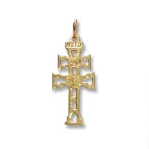 Cruz de Caravaca Calada Oro 18k 25mm