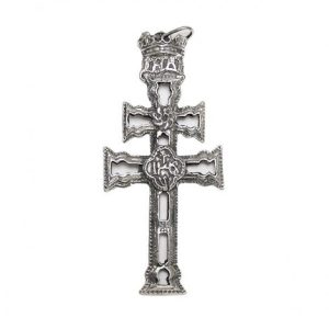 Cruz de Caravaca en plata de ley