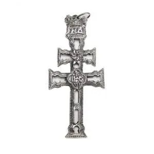 Cruz de Caravaca en plata de ley