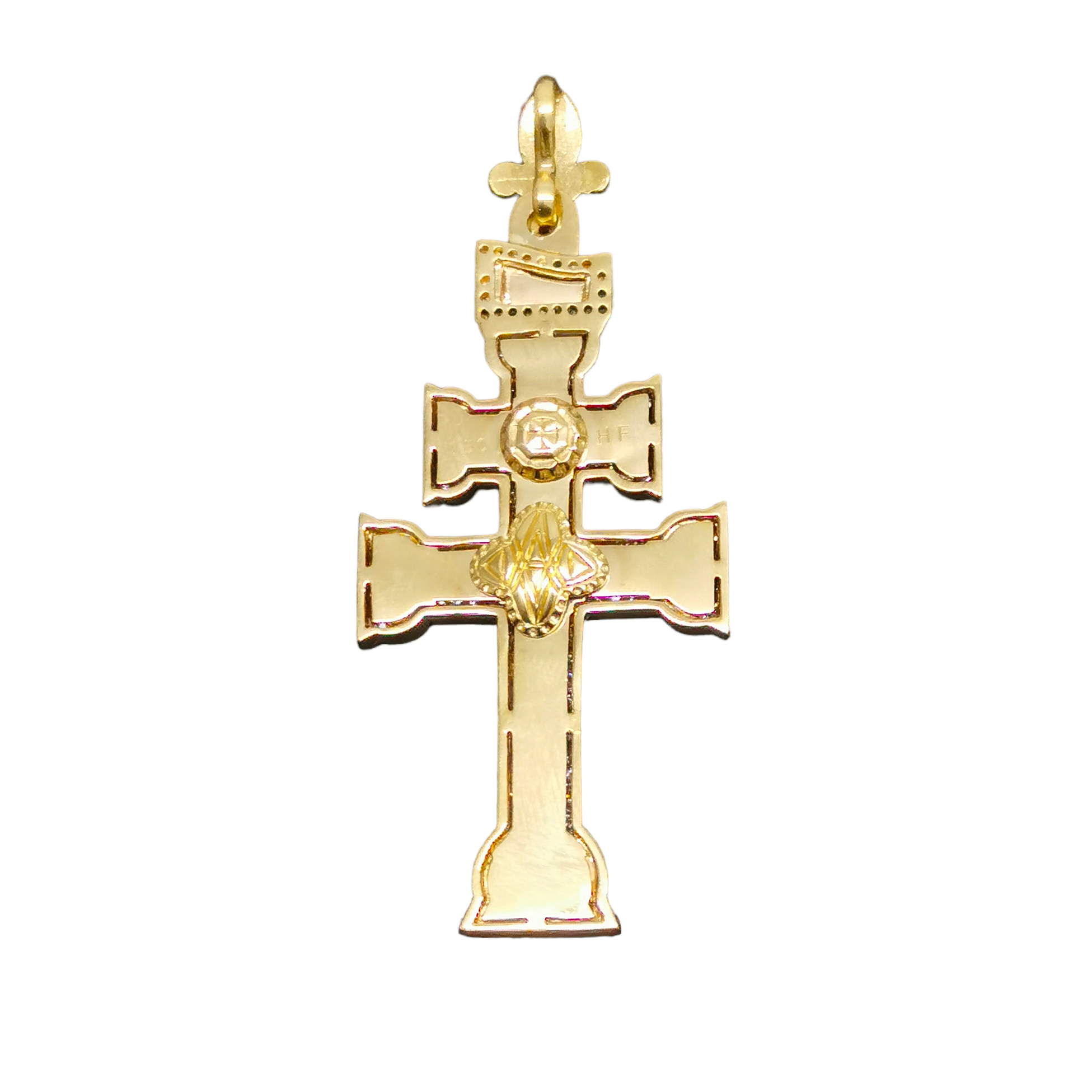 cruz caravaca oro especial brillantes
