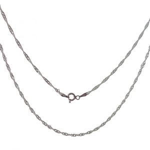 Cadena Plata Singapur - Larga (60 cm)