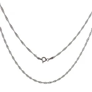 Cadena Plata Singapur - Corta (45 cm)