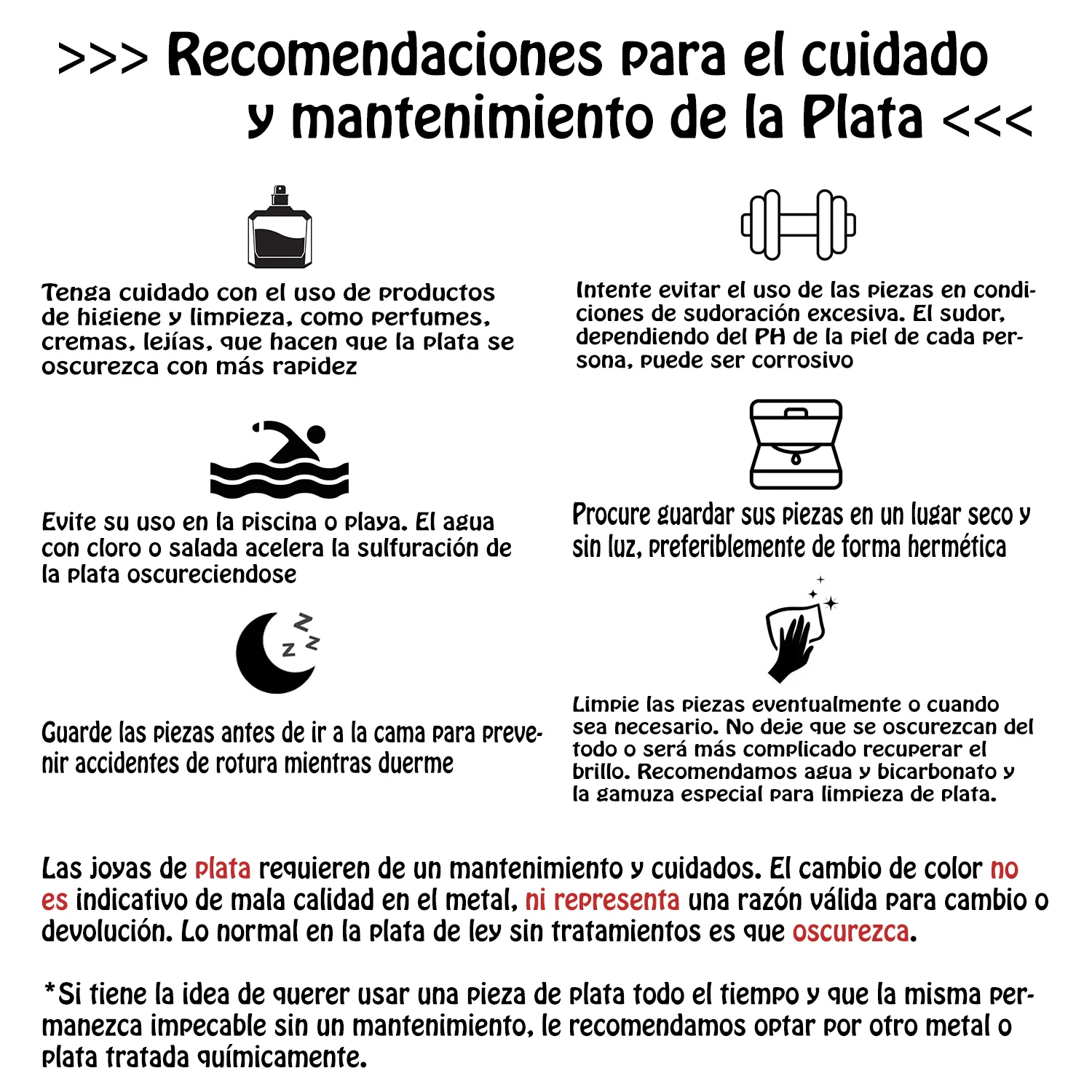 recomendaciones para la plata